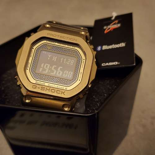 over 95新 全金黑面 G Shock GMW-B5000GD B5000 35周年限量 太陽能 電波 藍芽 full...