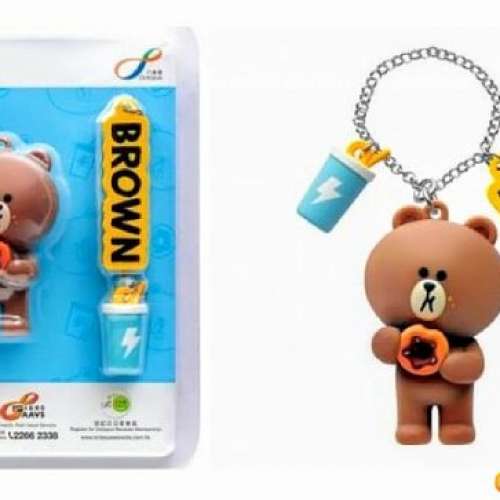 （全新）Line friends Brown 熊大Octopus八達通吊飾 [not cony 兔兔 choco]