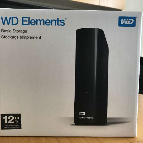 全新 WD My Elements 12TB USB 外置硬碟