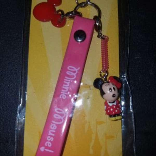 2008年 全新 香港迪士尼樂園米妮手機繩配件 Disney Minnie Mobile Phone Strap Accs