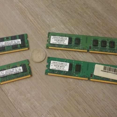 電腦 RAM 2GB 3條+電腦 RAM 1GB 1條