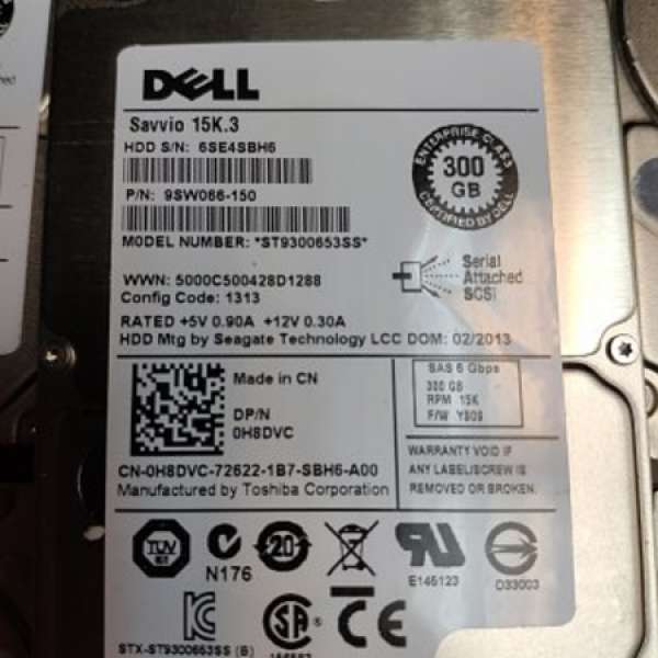 Dell 300GB 15K SAS 2.5 HDD