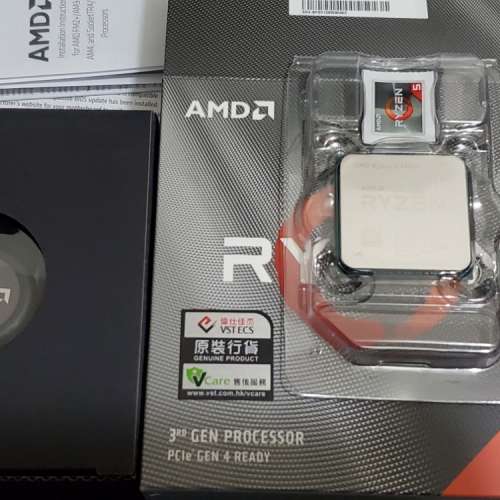 行貨有單3年保養6核CPU AMD Ryzen 5 3500X + Wraith Prism RGB CPU cooler 散熱器