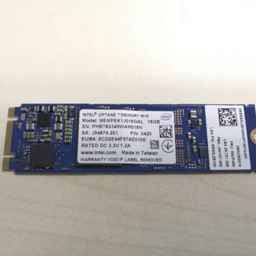 Intel 16GB Optane Memory M10