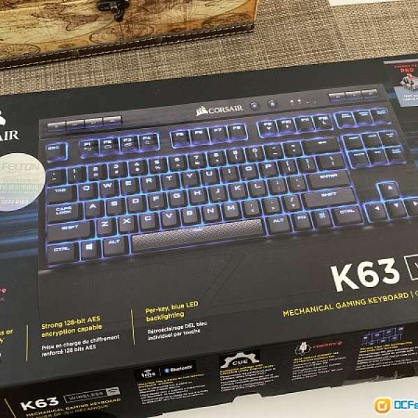 95% New Corsair K63 wireless keyboard 無線機械鍵盤 紅軸