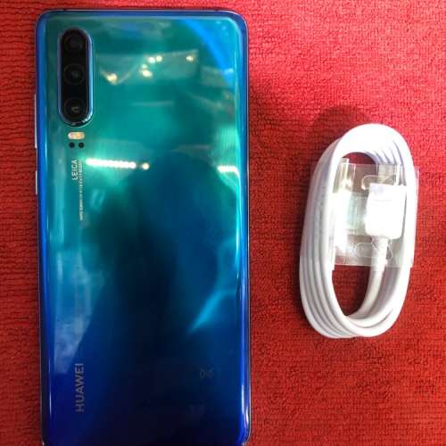 99.99%New Huawei P30 8+128GB 藍色 香港行貨 自用超值