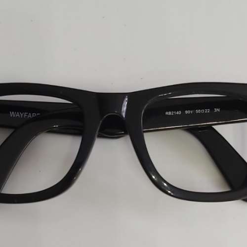 九成新RayBan WAYFARER 黑色眼鏡框