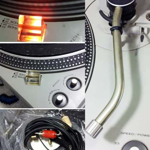 1)Technics SL-1500 直驅唱盤 , 2)唱針 Excel MC-100E