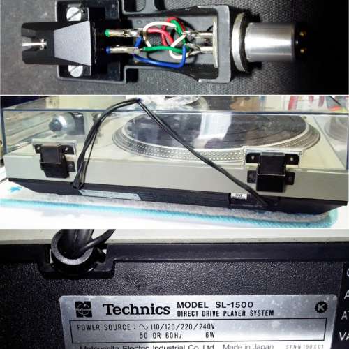 1)Technics SL-1500 直驅唱盤 , 2)唱針 Excel MC-100E