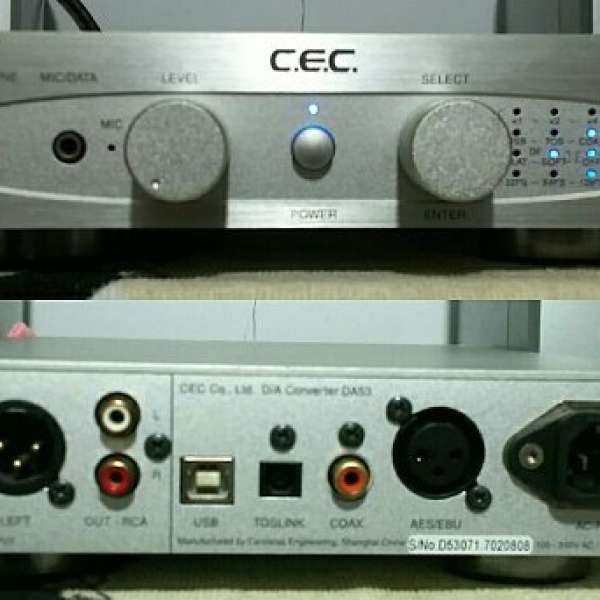 買賣全新及二手音響組合, 影音產品- CEC DA53 24/192kHz dac CD解碼器