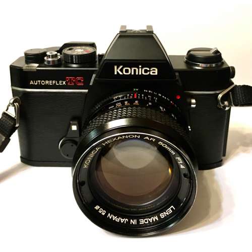 罕有Konica TC 菲林相機連50mm F1.4 AR 頂級大光圈鏡頭全套90%新