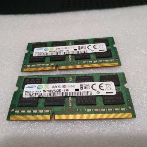 新淨 100% Work - SAMSUNG DDR3L-1600 低電壓(PC3L-12800) 4GB x 2 Notebook Ram