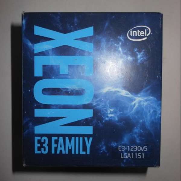 100%全新原裝 Intel Xeon E3-1230 v5 LGA1151 剩CPU散熱器!