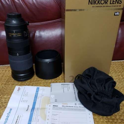 Nikon AF-S NIKKOR 200-500mm f/5.6E ED VR 90% new 行貨單盒全齊