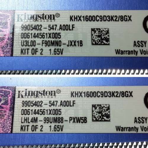 Kingston HyperX   4GB X2 =8GB    Kit of 2