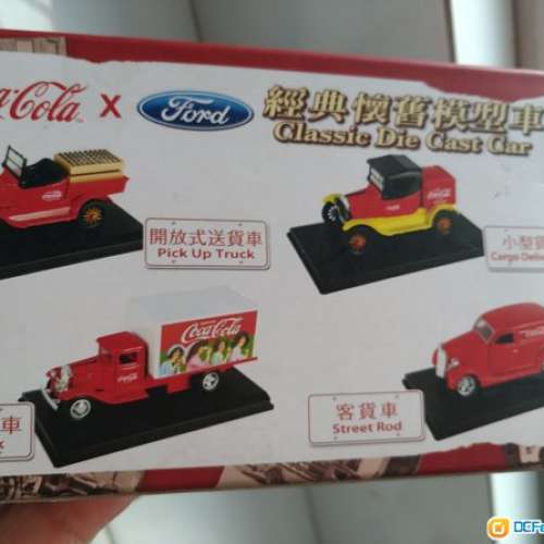 可口可樂 x FORD 懷舊模型車 [BMW 寶馬 單房跑賽車 法拉利 林寶堅尼 Lamborghini F...