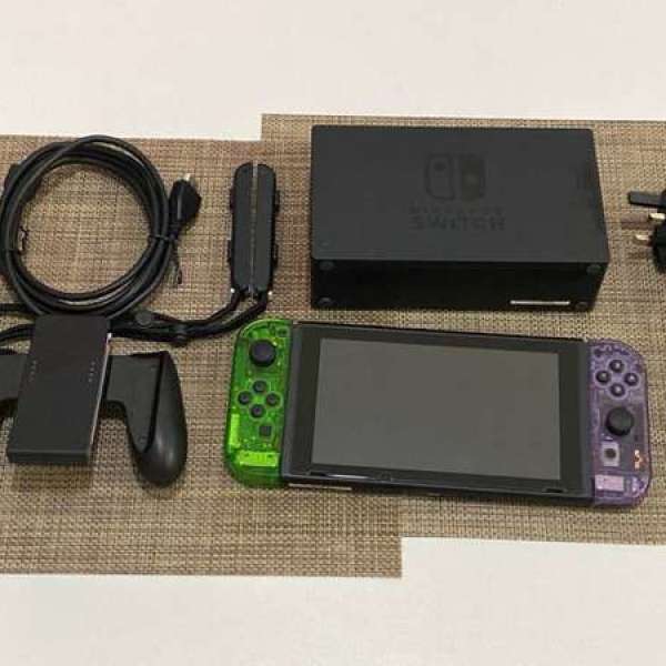 95% New 任天堂 Nintendo Switch 手制改左透明 (機身SN : XAJ7000251XXXX 可自行改機)