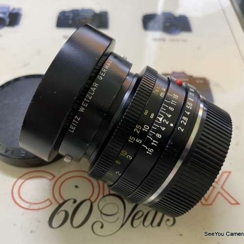 88-90% New Leica R 50mm f/2 Summicron 2Cam Lens with hood $2880. Only