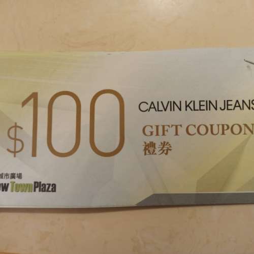 Calvin Klein jeans $1000 現金券（共10張 每張$100）