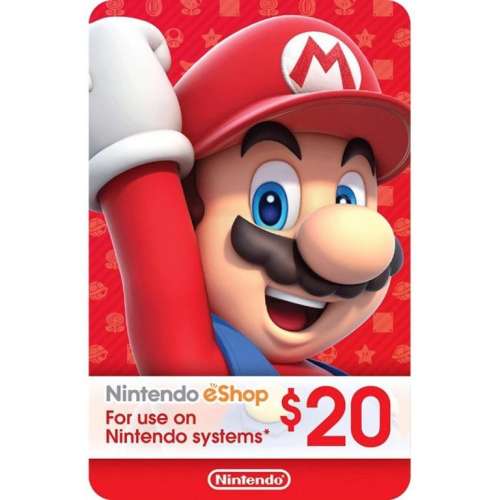 美國任天堂Nintendo eshop 充值儲值卡 預付卡 US$20