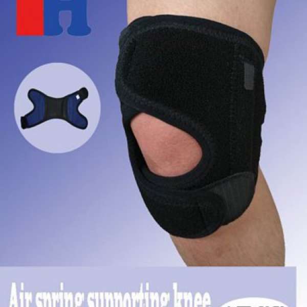 AJ-1003全新透氣彈簧支撐護膝 (適用範圍：籃球，羽毛球，騎單車，登山等運動防護)