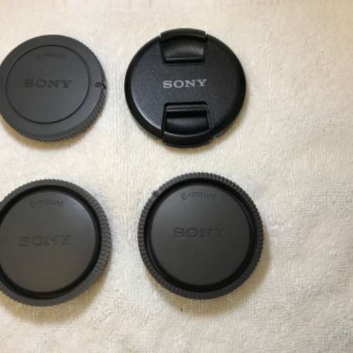 Sony 鏡頭蓋62mm、E-mount 機身蓋、E-mount 鏡頭底蓋, 全部原廠