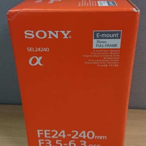 Sony SEL24240有保養有盒齊配件 FULL FRAME LEN FE24-240mm F3.5-6.3 OSS新淨全片幅...