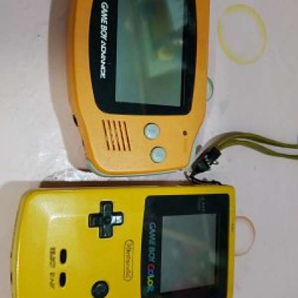 日本任天堂Game Boy Color + Game Boy Advance掌上遊戲機古董手提遊戲機x2，合收藏家