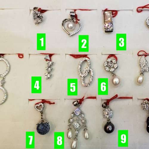 925純銀時款淡水珠，日本養珠間水晶石耳環，吊咀