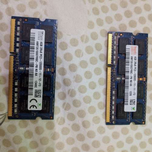 2x laptop ddr3 4gb