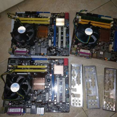 ASUS P5KPL-AM + CPU + RAM 共3套