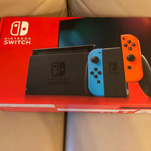 Nintendo Switch 全新 英版 主機 Neon Blue Red Console 任天堂 紅藍色 大電版 電力...