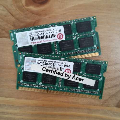 Notebook DDR3 4G 1600 Ram x2