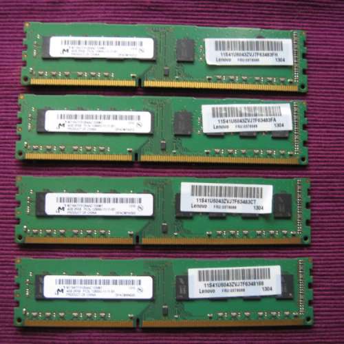 Micron 4GB DDR3L [1600] desktop RAM X 4