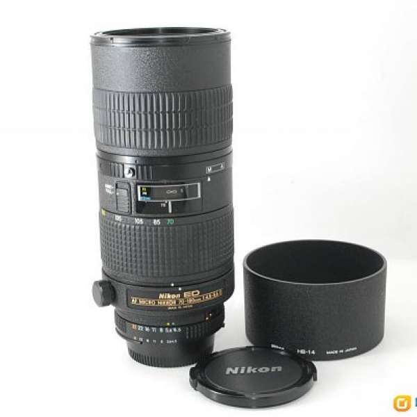 Nikon AF MICRO NIKKOR 70-180 F4.5-5.6D 連原廠 HB-14 hood