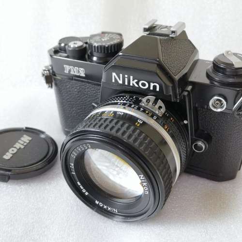 Nikon fm2 連 nikon 50mm f1.4 ais 標準鏡頭 罕有蜂巢快門簾 可作收藏