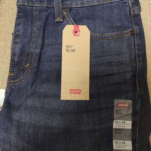 全新 Levis 511 slim fit jeans 牛仔褲 32X32