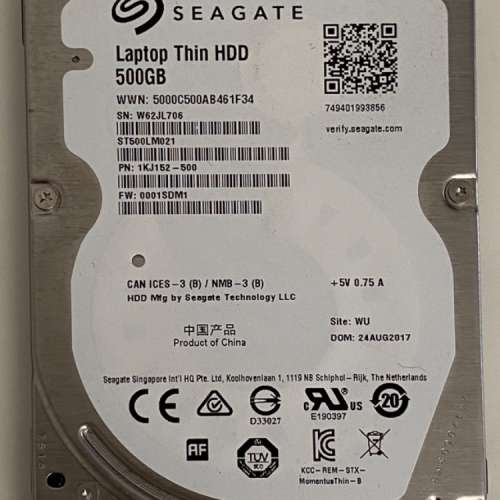 SEAGATE Laptop Thin HDD 500GB Notebook 2.5 hard disk