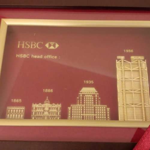 HSBC 滙豐銀行新舊總行大廈 原裝錦盒擺設