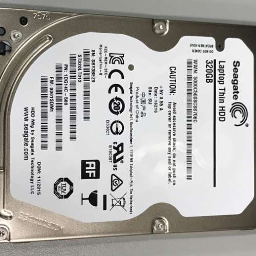 Segate 320GB 2.5" SATA Notebook Harddisk