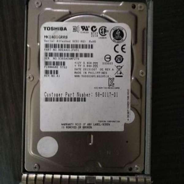 Toshiba server Hard drive 146GB 2.5" SAS 6Gbps 15000RPM