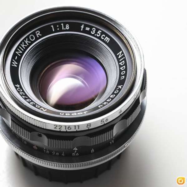 Nippon Kogaku Nikon W-Nikkor 3.5cm 35mm f/1.8 S (EX+)