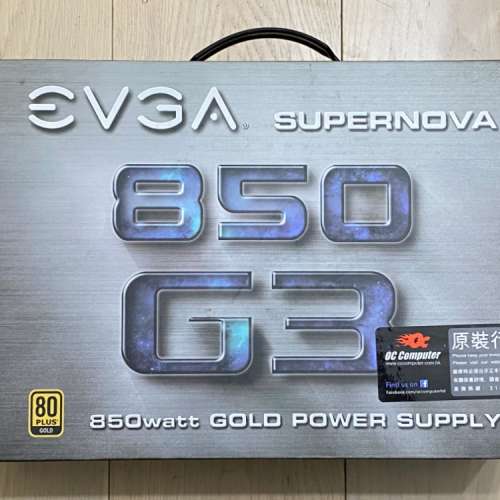 95% New EVGA SuperNOVA 850 G3, 80 Plus Gold 850W Fully Modular