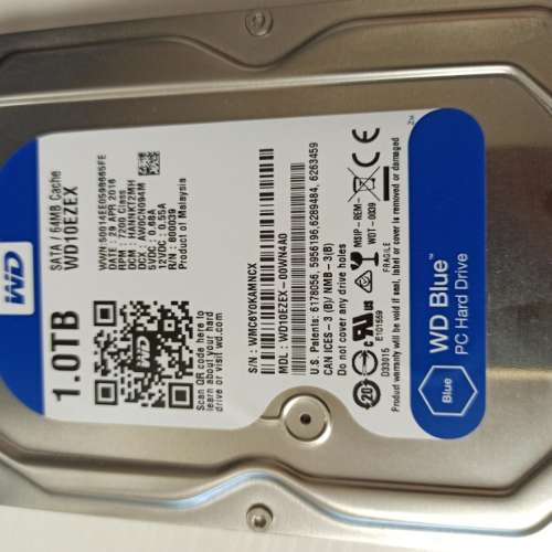 WD Caviar Blue, 1 TB, SATA 6 Gb/s, 64 MB Cache, 7200 RPM