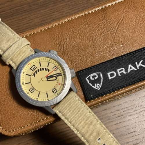 Draken Kalahari 機械錶, 自動上鍊, 全夜光面, Seiko NE57 機芯, 動儲顯示