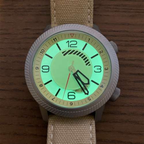 Draken Kalahari 機械錶, 自動上鍊, 全夜光面, Seiko NE57 機芯, 動儲顯示