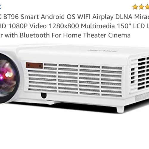 BYINTEK BT96 HD 1080P LED Projector (Android Apple)