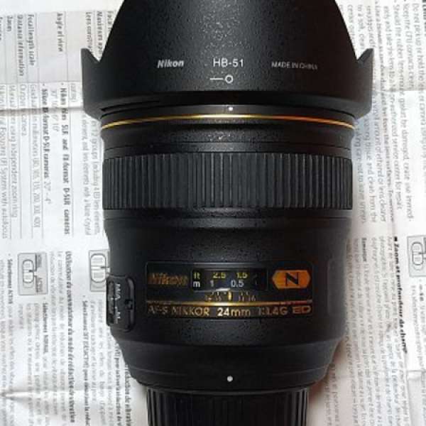 Nikon AF-S 24mm F1.4G 九成新行貨 1.4 f1.4 24