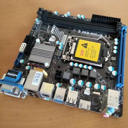 (ITX) MSI B75IA-E33 底板連背板 (運作正常 已更新Bios)
