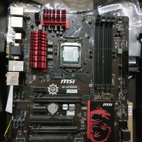 Intel i7 4770 3.90 GHz CPU + MSI H87 G43 Gaming 底板 LGA1150